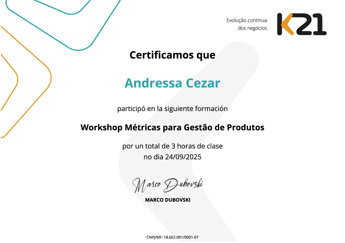 Certificado K21
